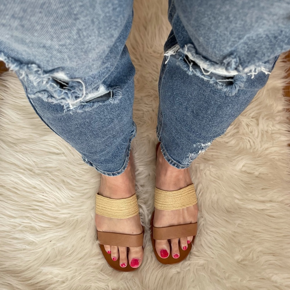 Lagertha Double Strap Woven Casual Sandals - Picture 12 of 12